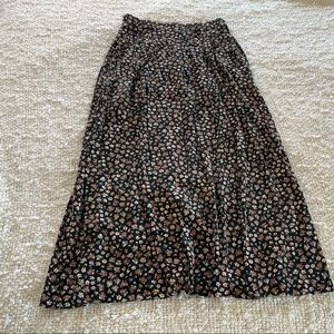 vintage floral midi skirt